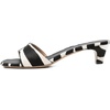 image:imageFSJ Women Kitten Heel Slide Sandals Open Square Toe Slip On Low Heel Mules Comfortable Casual Dressy Everyday Slippers Size 416 USZebra Print