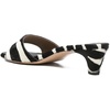 image:imageFSJ Women Kitten Heel Slide Sandals Open Square Toe Slip On Low Heel Mules Comfortable Casual Dressy Everyday Slippers Size 416 USZebra Print