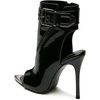 image:imageFSJ Women Peep Toe High Heel Sandals Ankle Boots Stiletto Slingback Side Zipper Buckled Strap Cutout Nightclub Party Shoes Size 416 USBlack