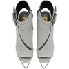 image:imageFSJ Women Peep Toe High Heel Sandals Ankle Boots Stiletto Slingback Side Zipper Buckled Strap Cutout Nightclub Party Shoes Size 416 USGrey