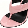 image:imageFSJ Women Round Open Toe Thong Stiletto Mule Sandals High Heel Slip On Flip Flops Comfortable Summer Wedding Evening Shoes Size 416 USPink