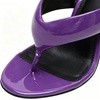 image:imageFSJ Women Round Open Toe Thong Stiletto Mule Sandals High Heel Slip On Flip Flops Comfortable Summer Wedding Evening Shoes Size 416 USPurple