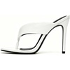 image:imageFSJ Women Round Open Toe Thong Stiletto Mule Sandals High Heel Slip On Flip Flops Comfortable Summer Wedding Evening Shoes Size 416 USWhite