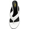image:imageFSJ Women Round Open Toe Thong Stiletto Mule Sandals High Heel Slip On Flip Flops Comfortable Summer Wedding Evening Shoes Size 416 USWhite