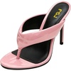 image:imageFSJ Women Round Open Toe Thong Stiletto Mule Sandals High Heel Slip On Flip Flops Comfortable Summer Wedding Evening Shoes Size 416 USPink