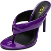 image:imageFSJ Women Round Open Toe Thong Stiletto Mule Sandals High Heel Slip On Flip Flops Comfortable Summer Wedding Evening Shoes Size 416 USPurple