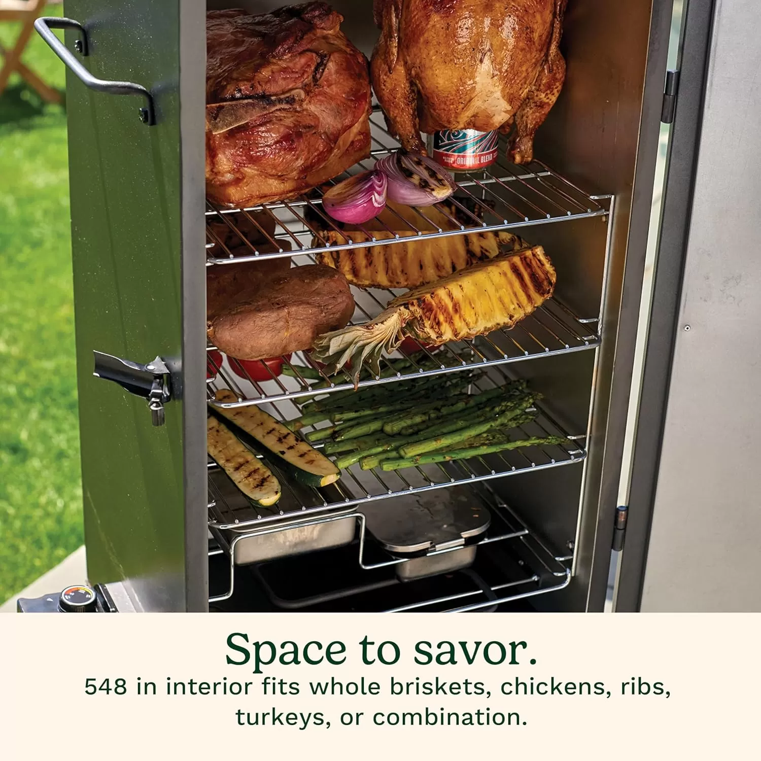 imageCuisinart 30quot Electric Smoker 3 Adjustable Racks Large Capacity BBQ Water ampamp Wood Trays for Smoked Meat Brisket Salmon ampamp Jerky Adjustable Temperature Control