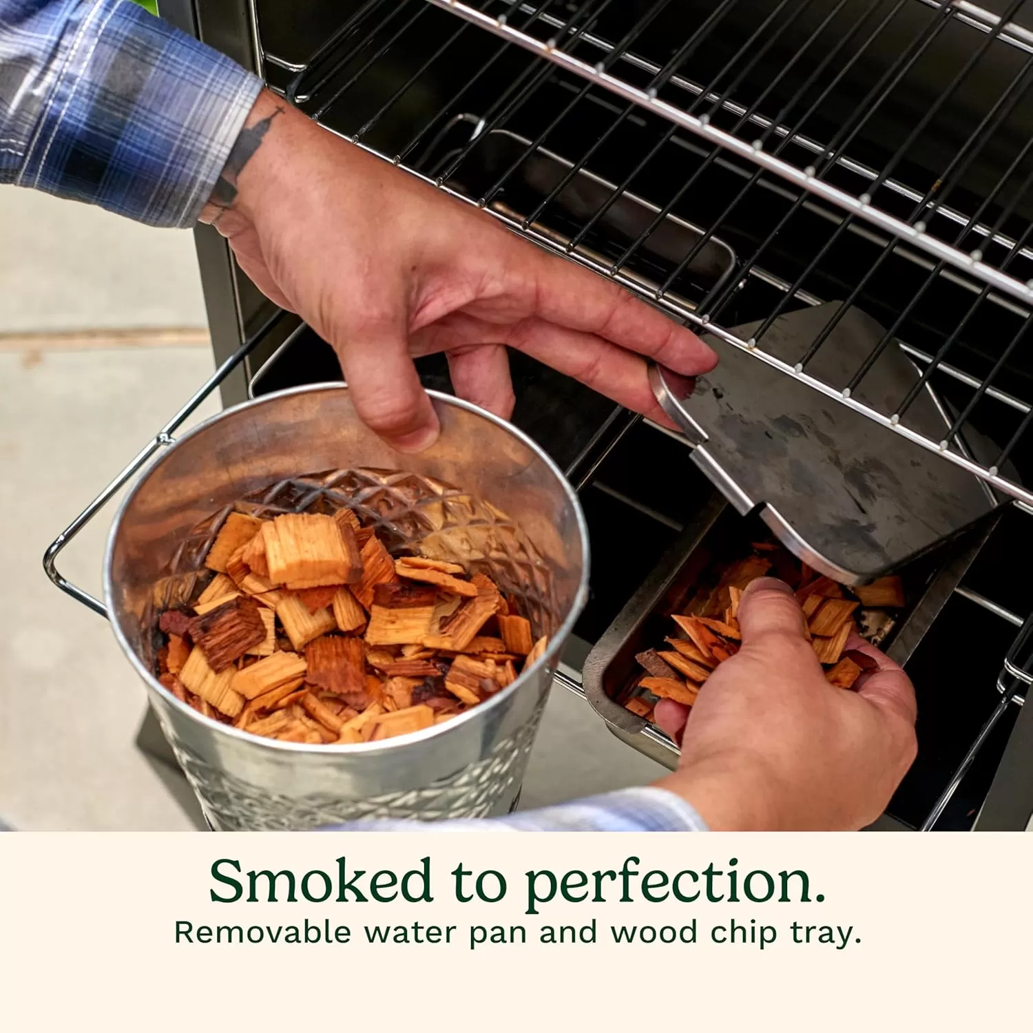 imageCuisinart 30quot Electric Smoker 3 Adjustable Racks Large Capacity BBQ Water ampamp Wood Trays for Smoked Meat Brisket Salmon ampamp Jerky Adjustable Temperature Control