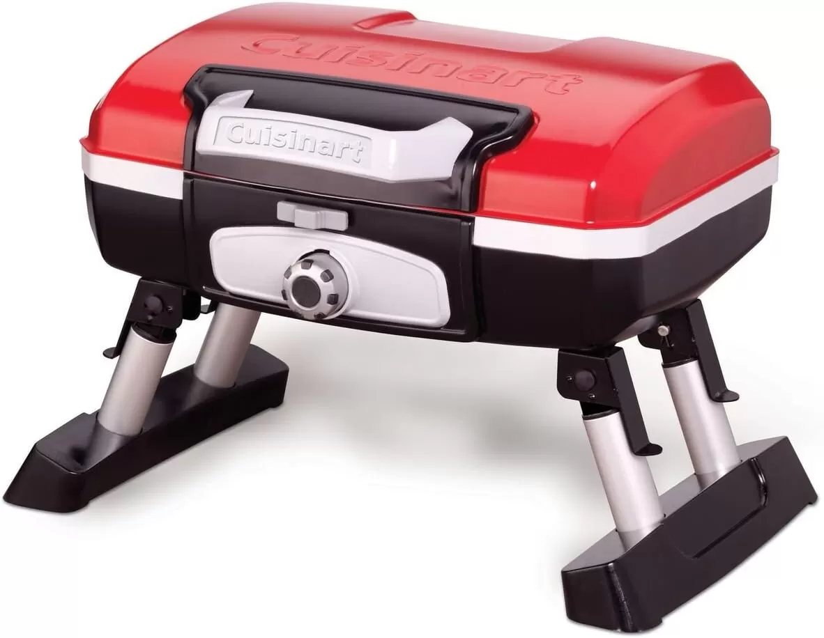 imageCuisinart CGG180T Petit Gourmet Portable Tabletop Propane Gas Grill Red 176 x 186 x 118InchPetit Gourmet Tabletop Gas Grill  Red