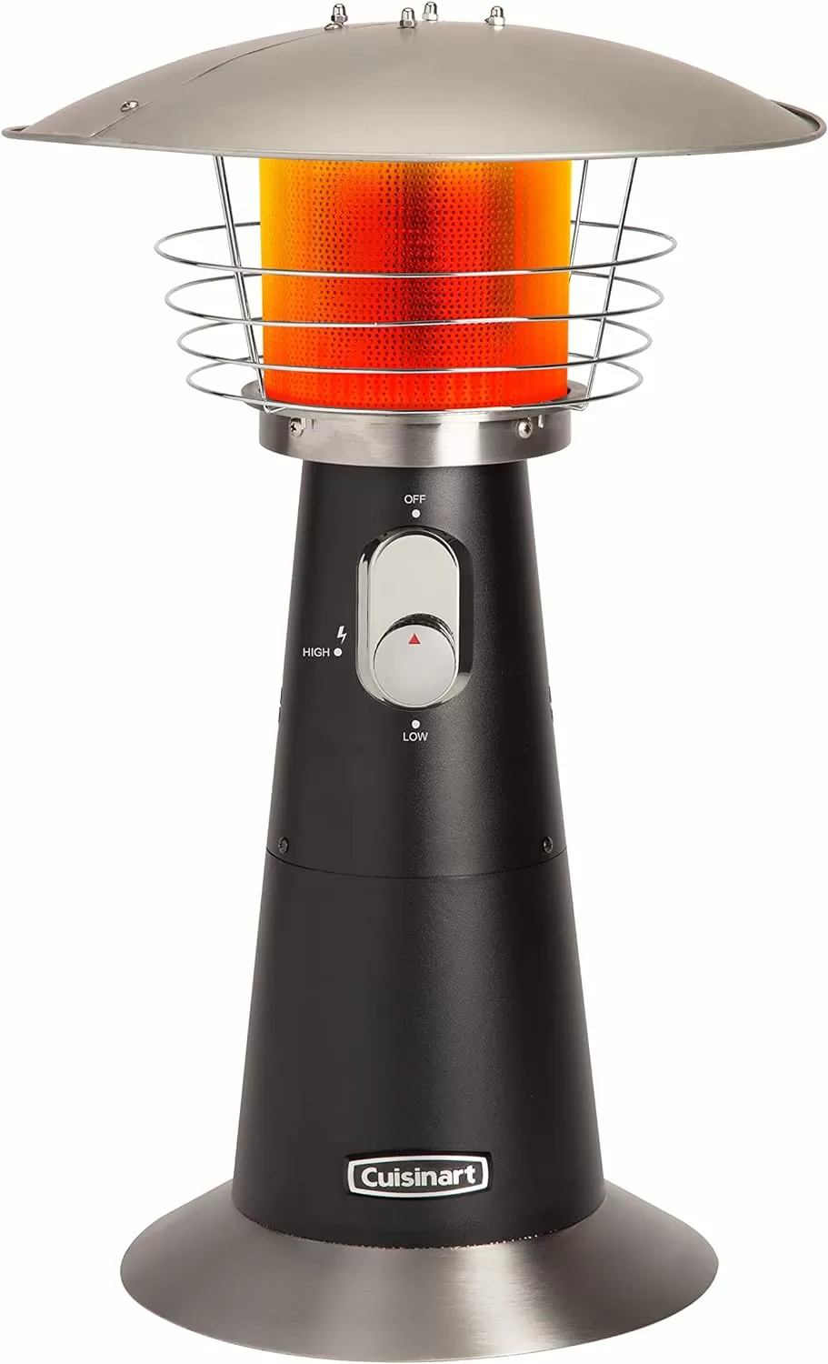 imageCuisinart COH513 Portable Tabletop Patio 11000 BTU Outdoor Propane Heater with Safety Tilt Switch and Burner Screen Guard 30 sq Foot Heat Range RedBlack