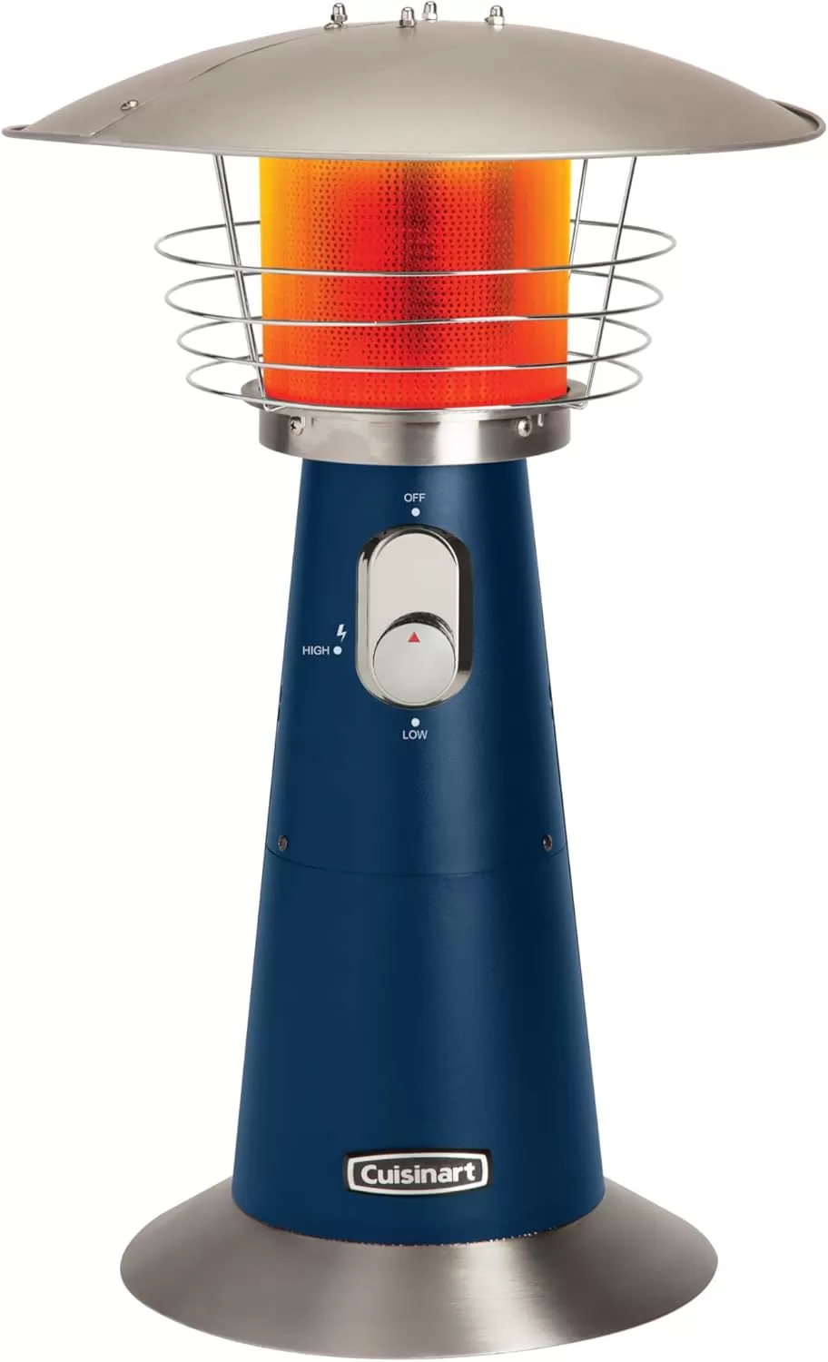 imageCuisinart COH513 Portable Tabletop Patio 11000 BTU Outdoor Propane Heater with Safety Tilt Switch and Burner Screen Guard 30 sq Foot Heat Range RedNavy