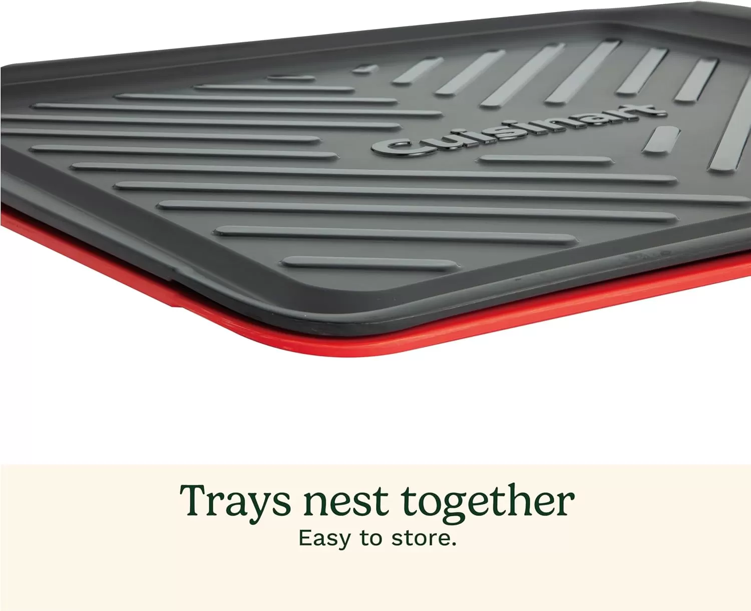 imageCuisinart CPK200 Grilling Prep and Serve Trays Black and Red Large 17 x 10 5Large 18 x 145