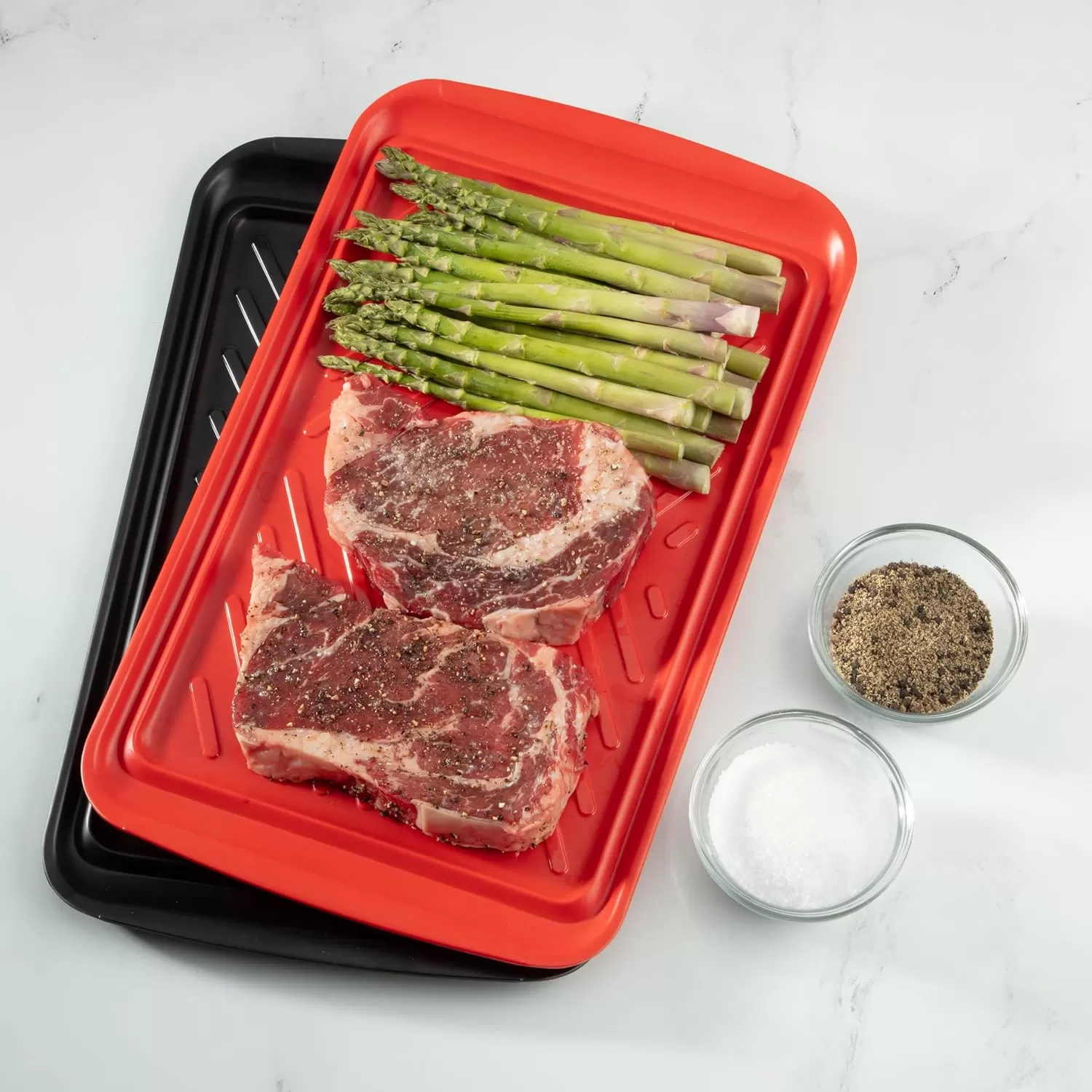 imageCuisinart CPK200 Grilling Prep and Serve Trays Black and Red Large 17 x 10 5Medium  17 x 105