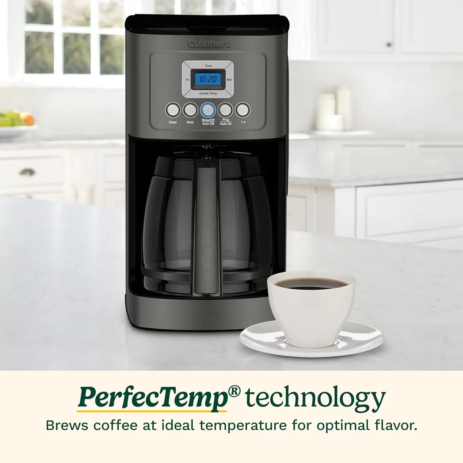 imageCuisinart Coffee Maker 14Cup Glass Carafe Fully Automatic for Brew Strength Control ampamp 14 Cup Setting Stainless Steel DCC3200P1Black Stainless Steel