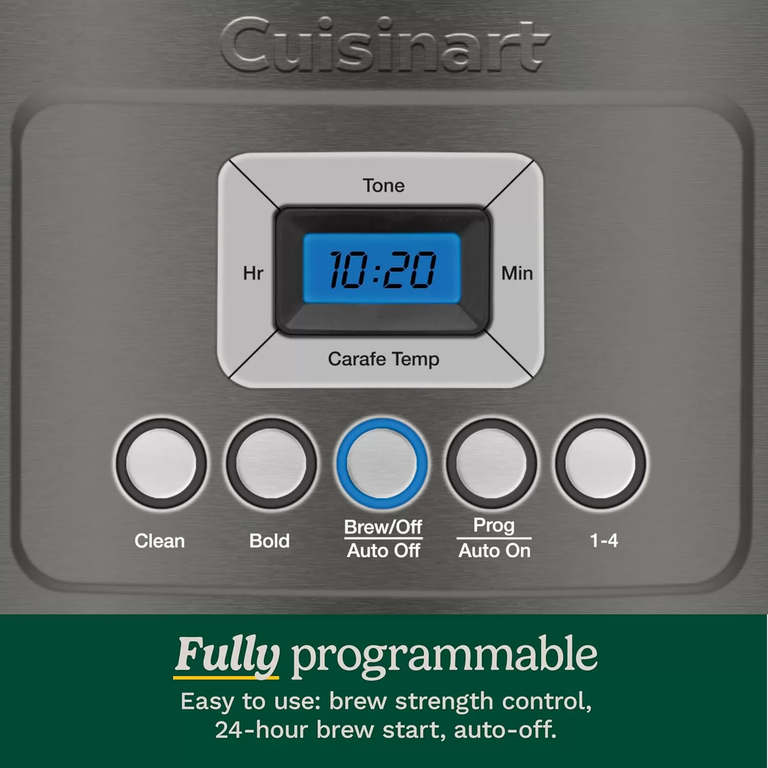 imageCuisinart Coffee Maker 14Cup Glass Carafe Fully Automatic for Brew Strength Control ampamp 14 Cup Setting Stainless Steel DCC3200P1Black Stainless Steel