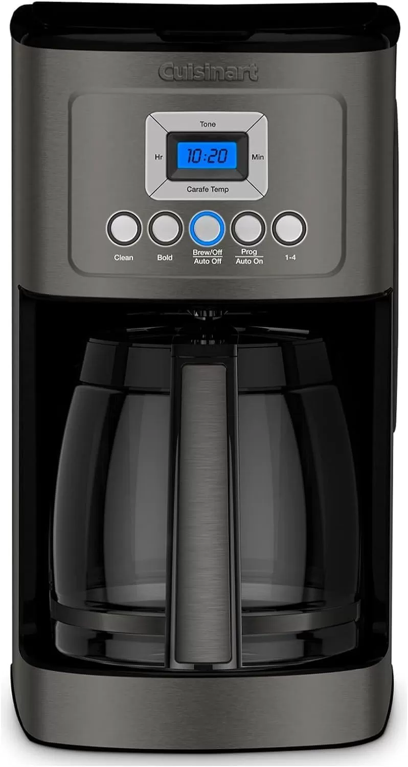 imageCuisinart Coffee Maker 14Cup Glass Carafe Fully Automatic for Brew Strength Control ampamp 14 Cup Setting Stainless Steel DCC3200P1Black Stainless Steel