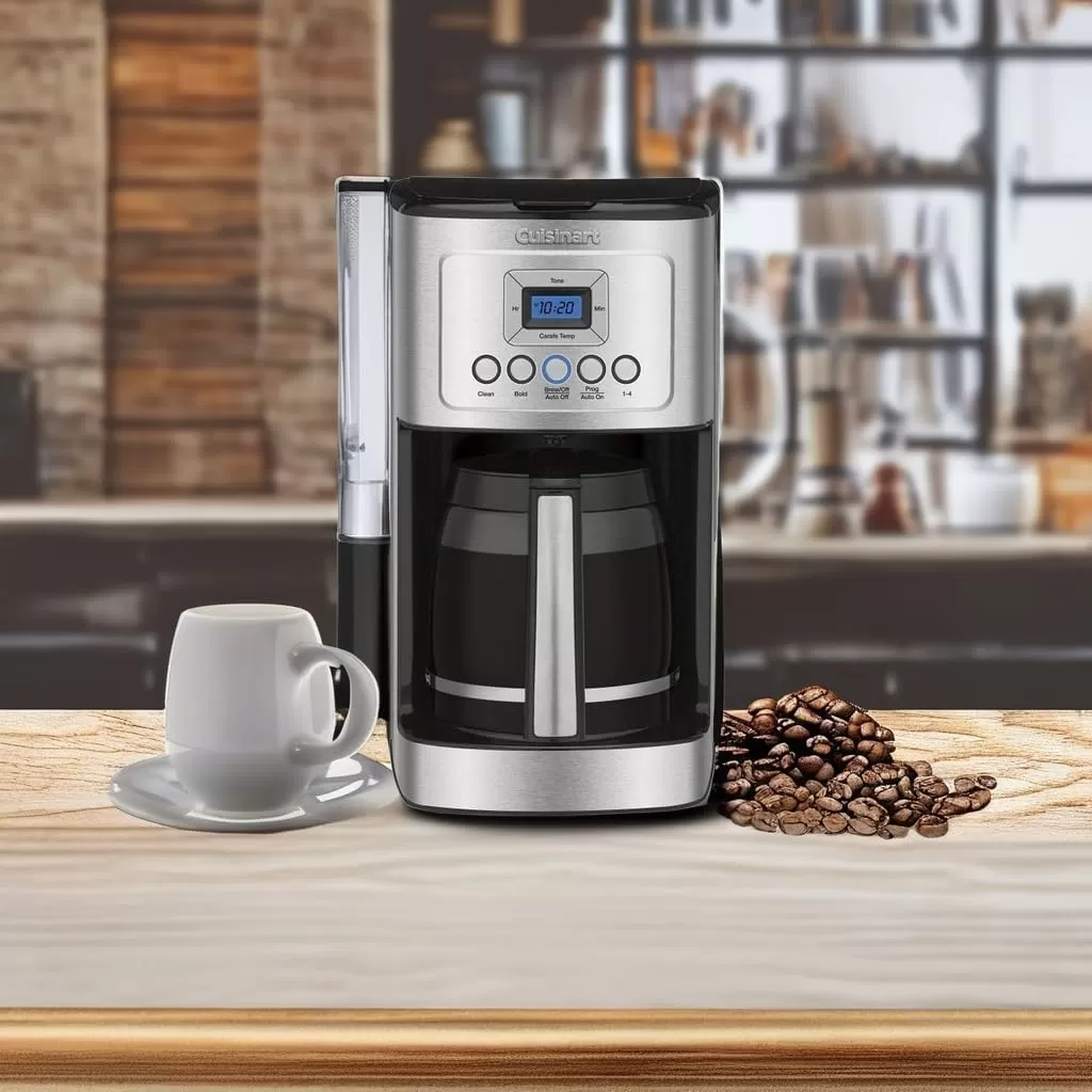 imageCuisinart Coffee Maker 14Cup Glass Carafe Fully Automatic for Brew Strength Control ampamp 14 Cup Setting Stainless Steel DCC3200P1BlackSilver