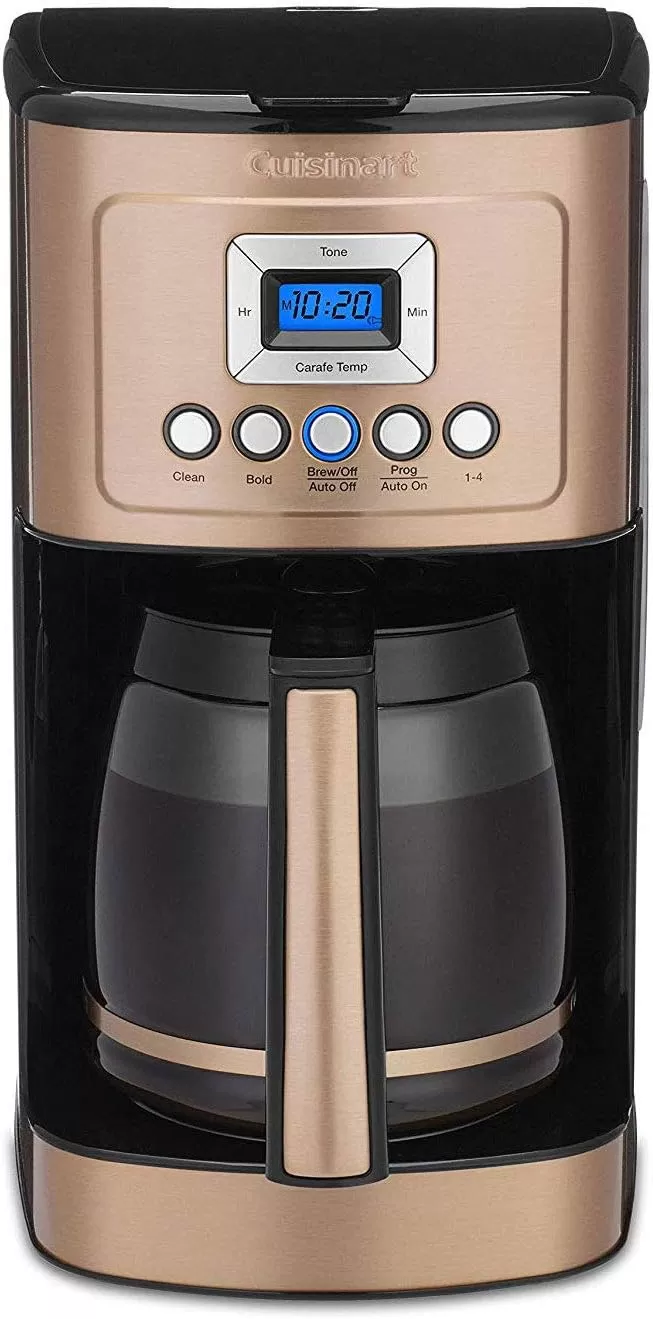 imageCuisinart Coffee Maker 14Cup Glass Carafe Fully Automatic for Brew Strength Control ampamp 14 Cup Setting Stainless Steel DCC3200P1Copper