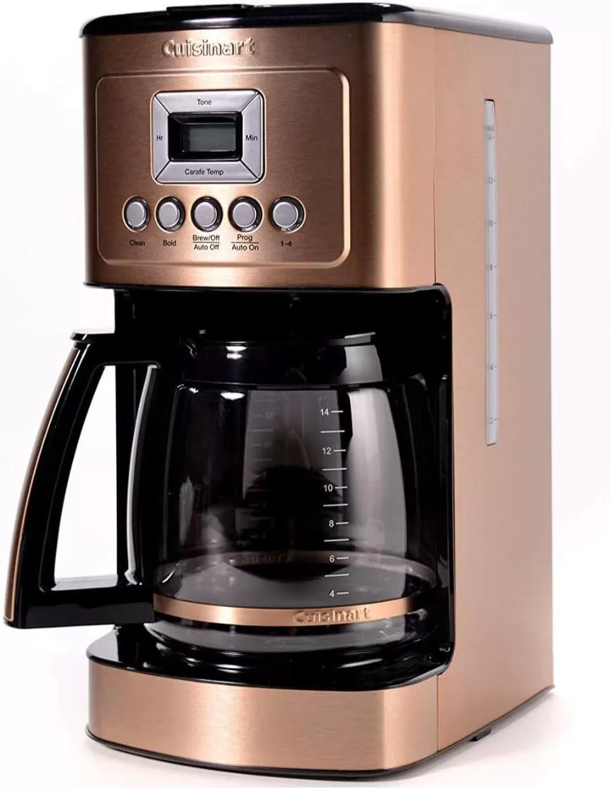 imageCuisinart Coffee Maker 14Cup Glass Carafe Fully Automatic for Brew Strength Control ampamp 14 Cup Setting Stainless Steel DCC3200P1Copper Stainless