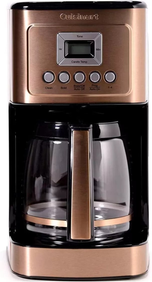 imageCuisinart Coffee Maker 14Cup Glass Carafe Fully Automatic for Brew Strength Control ampamp 14 Cup Setting Stainless Steel DCC3200P1Copper Stainless