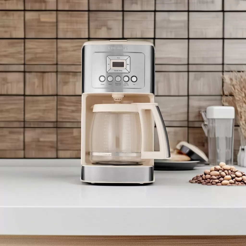 imageCuisinart Coffee Maker 14Cup Glass Carafe Fully Automatic for Brew Strength Control ampamp 14 Cup Setting Stainless Steel DCC3200P1Cream