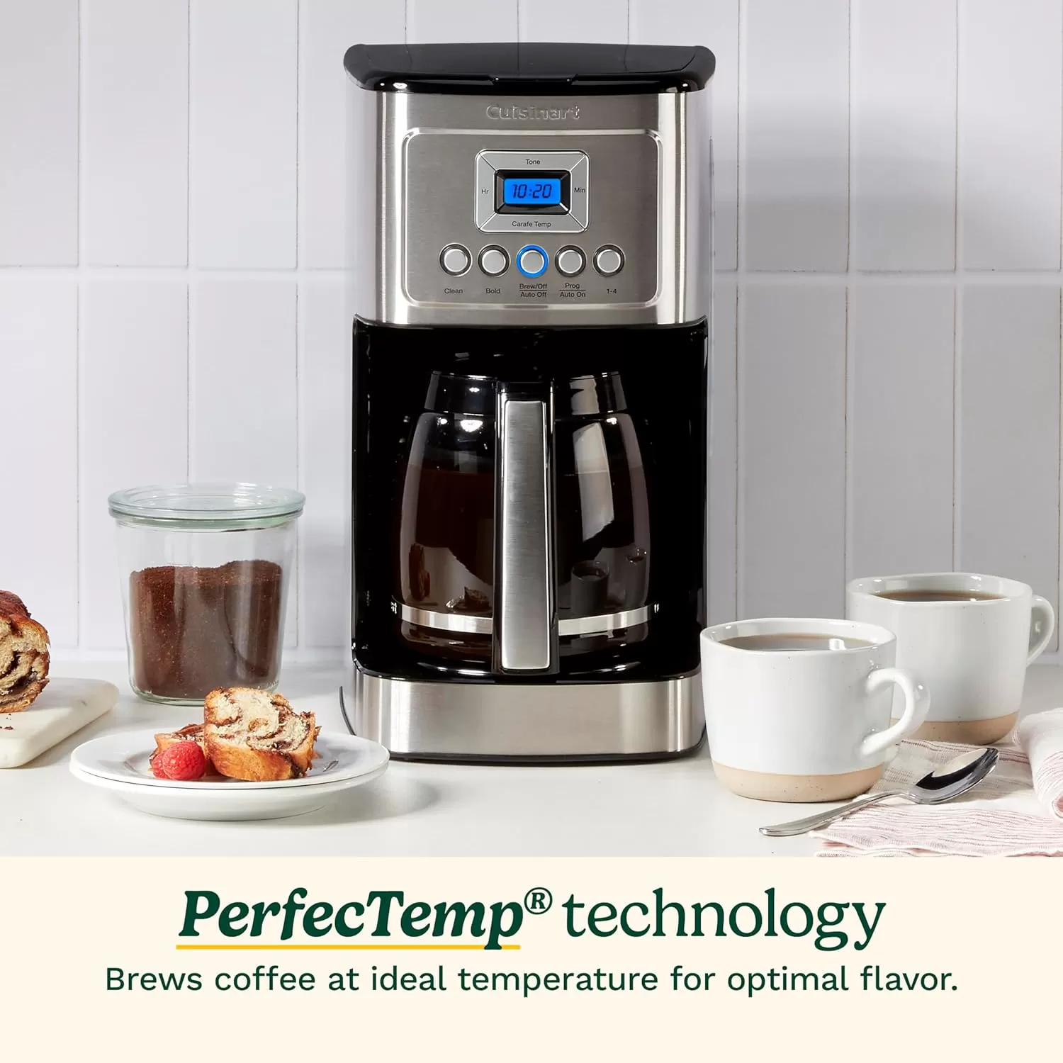 imageCuisinart Coffee Maker 14Cup Glass Carafe Fully Automatic for Brew Strength Control ampamp 14 Cup Setting Stainless Steel DCC3200P1Stainless Steel