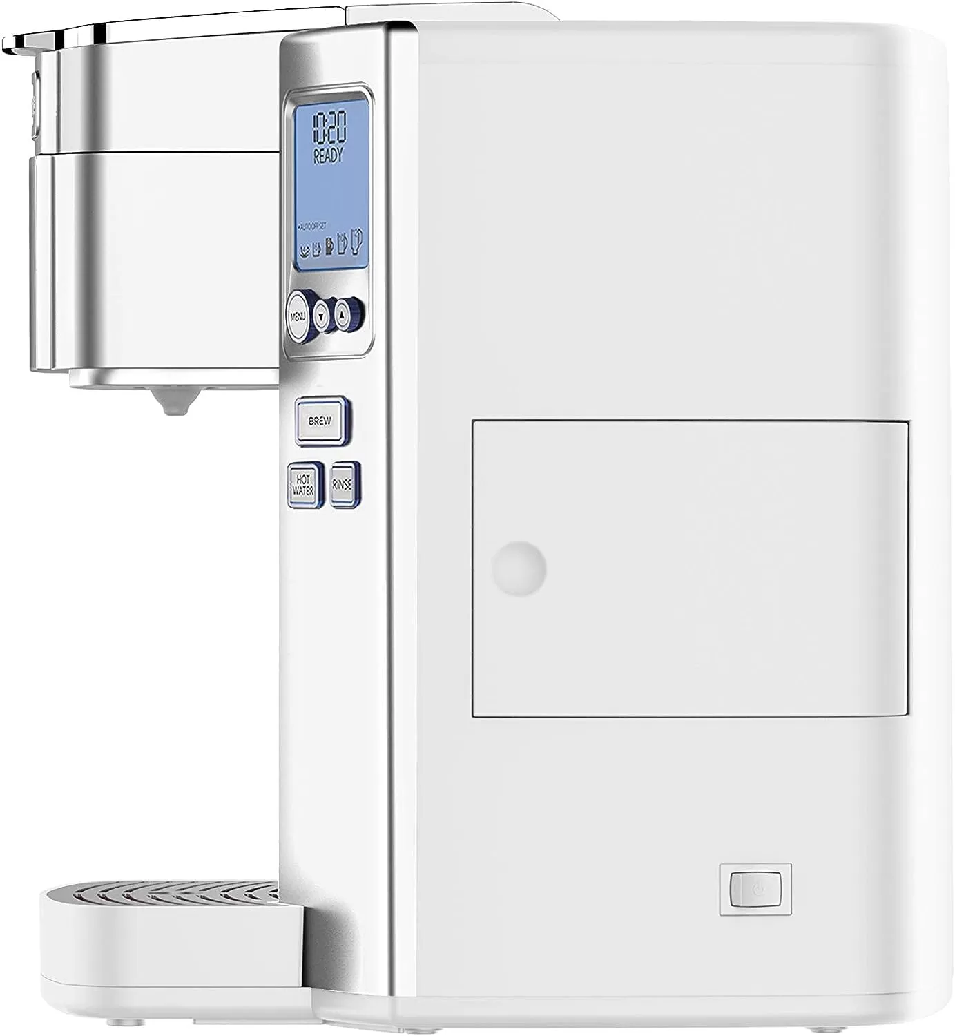 imageCuisinart Coffee Maker Single Serve 72Ounce Reservoir Coffee Machine Programmable Brewing ampamp Hot Water Dispenser Stainless Steel SS10P1SilverWhite