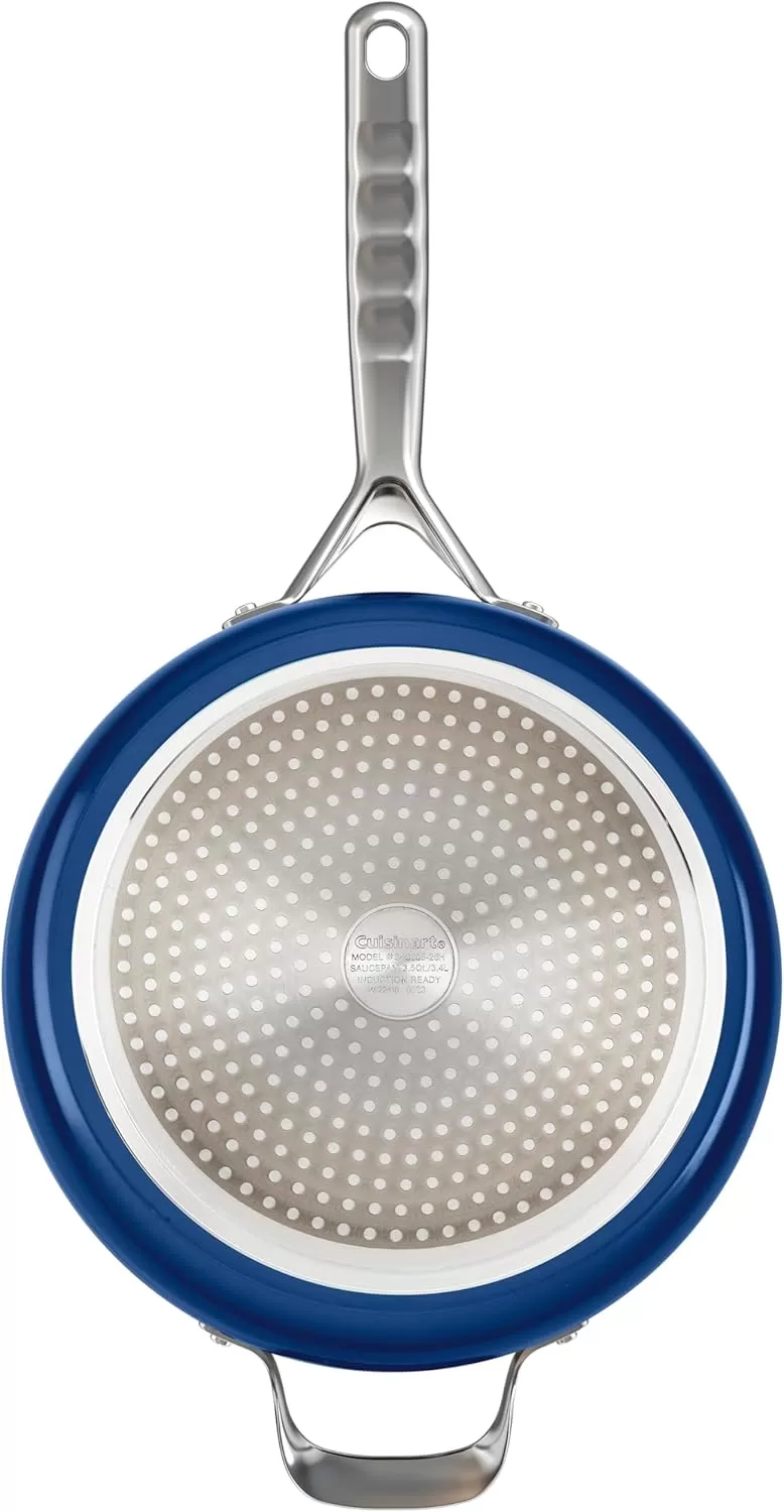 imageCuisinart Culinary Collection 12Piece Pots and Pans Set PURELYCERAMIC Nonstick TealSapphire