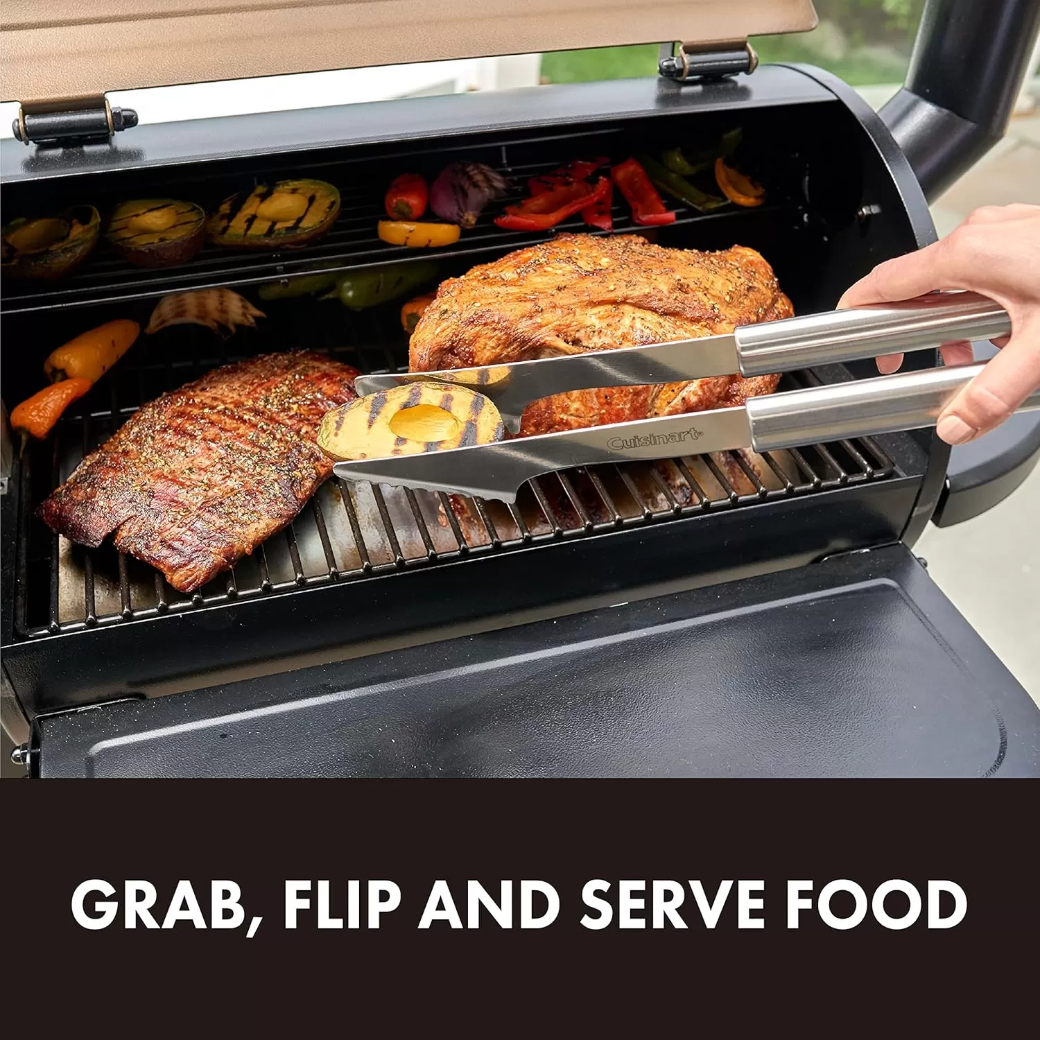 imageCuisinart Deluxe Grill Tool Set 20Piece BBQ Kit with Aluminum Case ampamp Digital Temperature Fork Spatula Tongs Grill Accessories ampamp Utensils Grilling Set for CookoutDeluxe Grill Set  14Piece