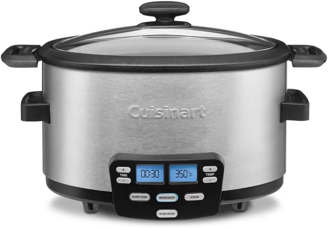 imageCuisinart MSC600 3In1 Cook Central 6Quart MultiCooker Slow Cooker BrownSaute Steamer Silver4 Quarts