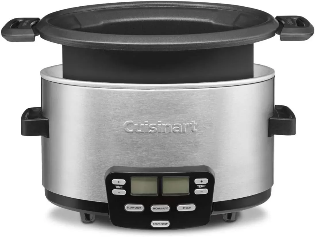 imageCuisinart MSC600 3In1 Cook Central 6Quart MultiCooker Slow Cooker BrownSaute Steamer Silver4 Quarts