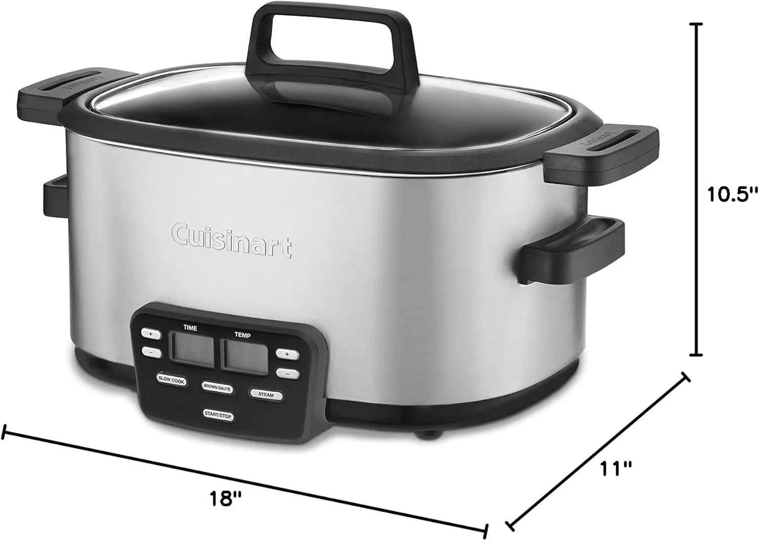 imageCuisinart MSC600 3In1 Cook Central 6Quart MultiCooker Slow Cooker BrownSaute Steamer Silver6 Quarts