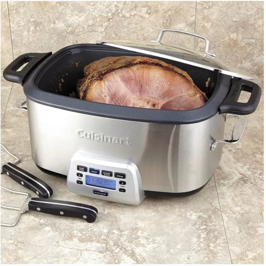 imageCuisinart MSC600 3In1 Cook Central 6Quart MultiCooker Slow Cooker BrownSaute Steamer Silver7 Quarts