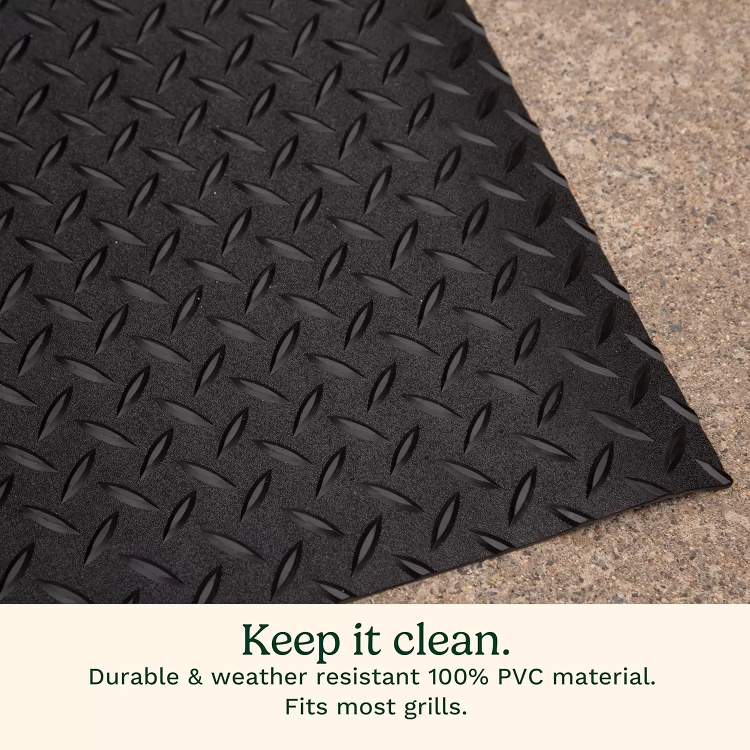 imageCuisinart Premium Deck ampamp Grill Mat 65quot x 36quot NonSlip Rubber Mat for BBQ Griddle ampamp Grill All Season Protection Patio Deck ampamp Porch MatPremium Deck and Patio Grill Mat