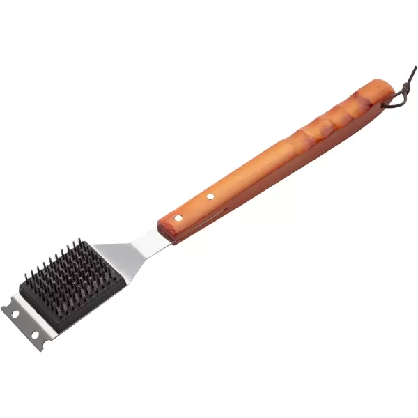imageCuisinart 13Piece Wooden Grill Tool Set BBQ Accessories ampamp Grill Tools Durable StainlessSteel Utensils with Recycled Plastic Case Spatula Tongs Cleaning Brush ampamp More Grilling Gifts for Men Dad Outdoor Christmas GiftsWooden Handle Tool Set  13Piece