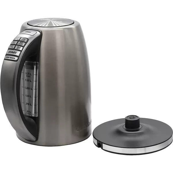 imageCuisinart 17Liter Stainless Steel Cordless Electric Kettle with 6 Preset TemperaturesBrushed Graphite Gray
