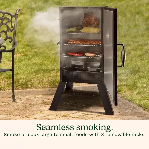 imageCuisinart 30quot Electric Smoker 3 Adjustable Racks Large Capacity BBQ Water ampamp Wood Trays for Smoked Meat Brisket Salmon ampamp Jerky Adjustable Temperature Control