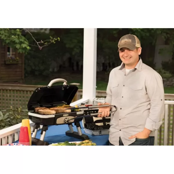 imageCuisinart CGG180T Petit Gourmet Portable Tabletop Propane Gas Grill Red 176 x 186 x 118InchPetit Gourmet Tabletop Gas Grill  Black