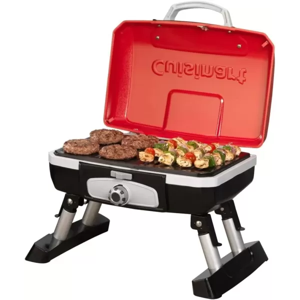 imageCuisinart CGG180T Petit Gourmet Portable Tabletop Propane Gas Grill Red 176 x 186 x 118InchPetit Gourmet Tabletop Gas Grill  Red