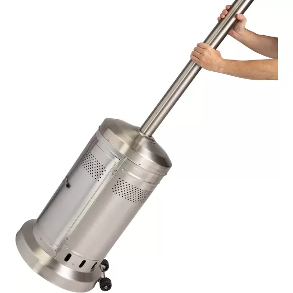 imageCuisinart COH300 Propane Push Start Ignition 47000 BTU Burner Heats up to 200 sq ft 32quot L x 85quot H Stainless Steel Outdoor Patio HeaterStainless Steel Outdoor Patio Heater