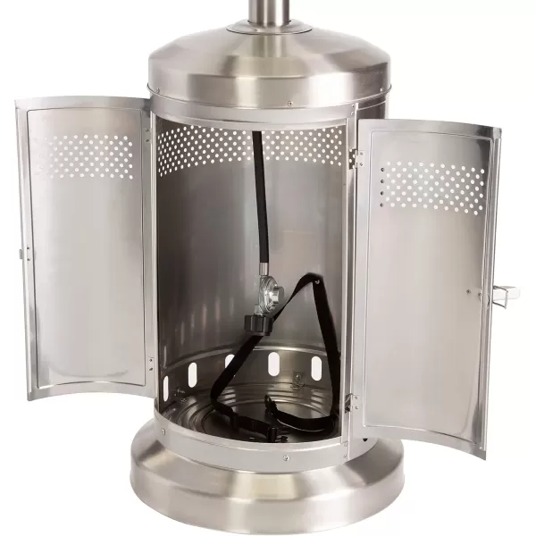 imageCuisinart COH300 Propane Push Start Ignition 47000 BTU Burner Heats up to 200 sq ft 32quot L x 85quot H Stainless Steel Outdoor Patio HeaterStainless Steel Outdoor Patio Heater