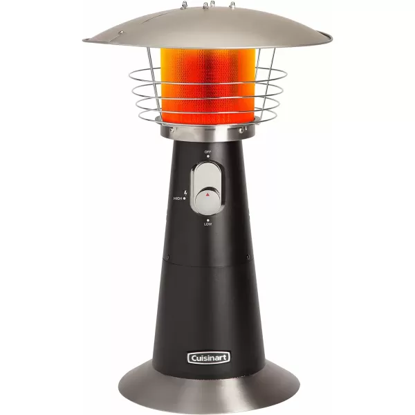 imageCuisinart COH513 Portable Tabletop Patio 11000 BTU Outdoor Propane Heater with Safety Tilt Switch and Burner Screen Guard 30 sq Foot Heat Range RedBlack