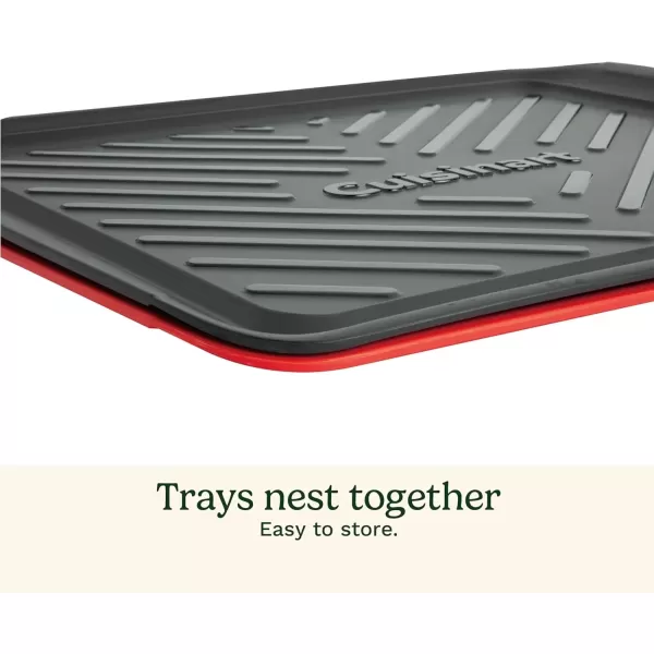 imageCuisinart CPK200 Grilling Prep and Serve Trays Black and Red Large 17 x 10 5Large 18 x 145