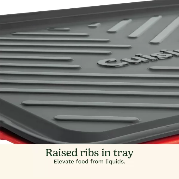 imageCuisinart CPK200 Grilling Prep and Serve Trays Black and Red Large 17 x 10 5Large 18 x 145