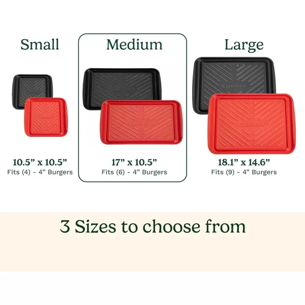 imageCuisinart CPK200 Grilling Prep and Serve Trays Black and Red Large 17 x 10 5Medium  17 x 105