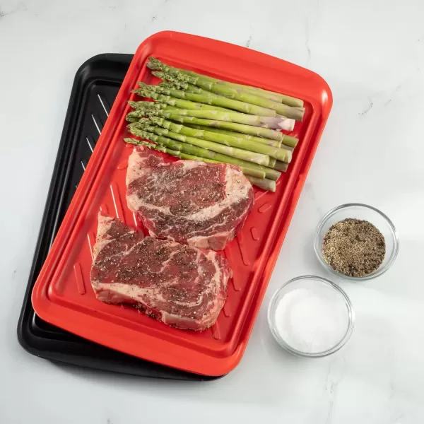 imageCuisinart CPK200 Grilling Prep and Serve Trays Black and Red Large 17 x 10 5Medium  17 x 105