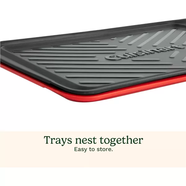 imageCuisinart CPK200 Grilling Prep and Serve Trays Black and Red Large 17 x 10 5Medium  17 x 105