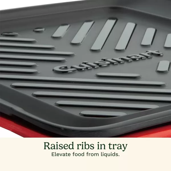 imageCuisinart CPK200 Grilling Prep and Serve Trays Black and Red Large 17 x 10 5Small 105 x 105