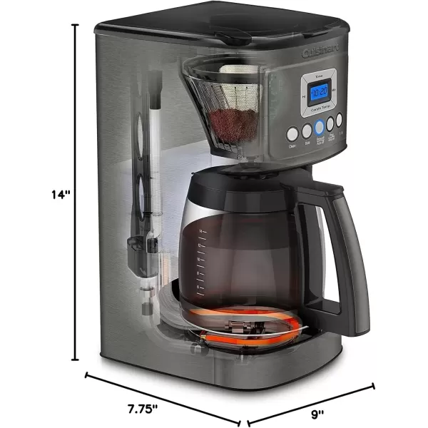 imageCuisinart Coffee Maker 14Cup Glass Carafe Fully Automatic for Brew Strength Control ampamp 14 Cup Setting Stainless Steel DCC3200P1Black Stainless Steel