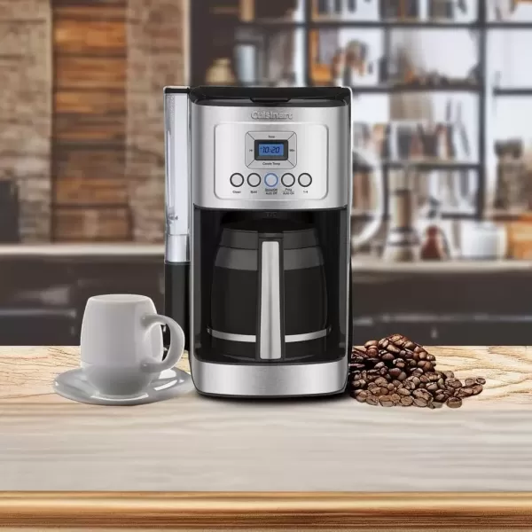 imageCuisinart Coffee Maker 14Cup Glass Carafe Fully Automatic for Brew Strength Control ampamp 14 Cup Setting Stainless Steel DCC3200P1BlackSilver